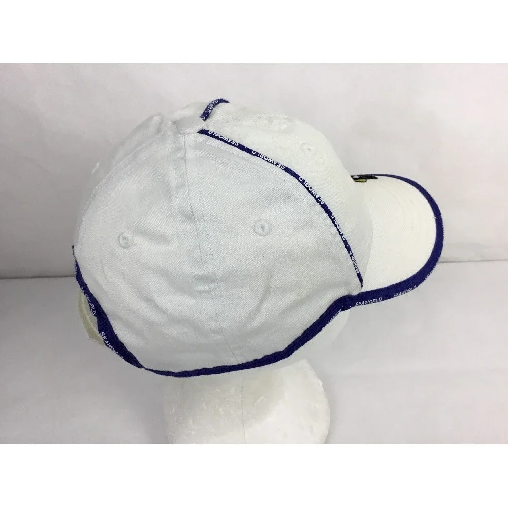 SeaWorld Shamu Whale Baseball Cap Toddler Kids White Blue Theme Park Hat